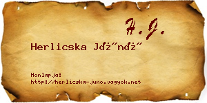 Herlicska Júnó névjegykártya